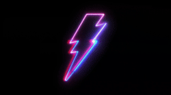 Neon Glitch Shapes - Pink Bolt